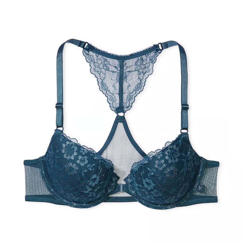 - Victoria Secret Sexy Tee Lightly Lined Front-Closed Lace Demi‎ Bra